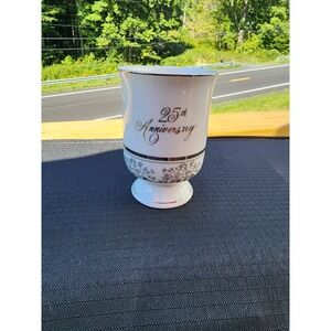 25th Anniversary Mug ~Cup~ Norcrest Japan~ Porcelain~ Present ~ Gift Idea EUC